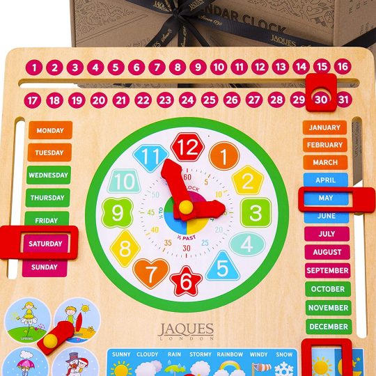 Educational Toys Calendar with Learning Clock for Kids | Premium Learn to Tell the Time Clock with Children's Calendar