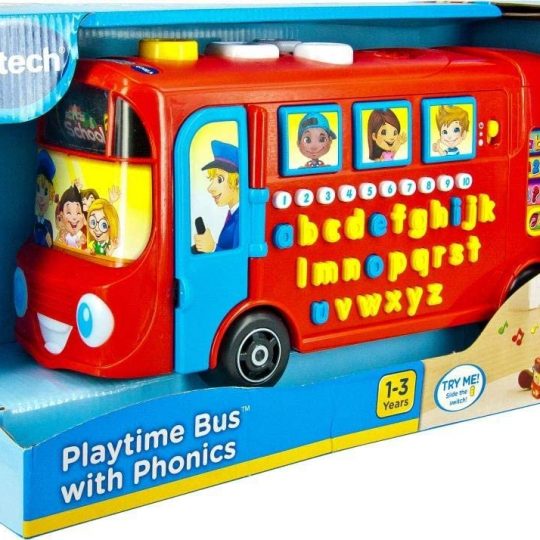 Vtech 150003 Playtime Bus Educational Playset, Learning Toy, Suitable For 18 Months, Red, 25.7 x 12.2 x 15.9 cm