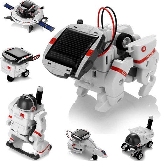 Solar Robot Toys 6 in 1 STEM Learning Kits Educational Space Moon Exploration Fleet Building Experiment Toys